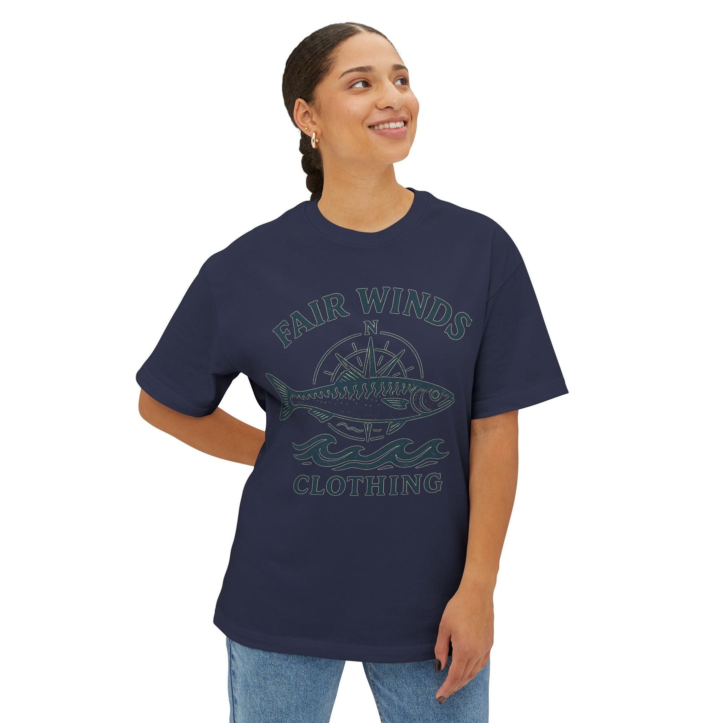 Sardine Oversized Tee for Casual Style Lovers - Fair Winds Clothing