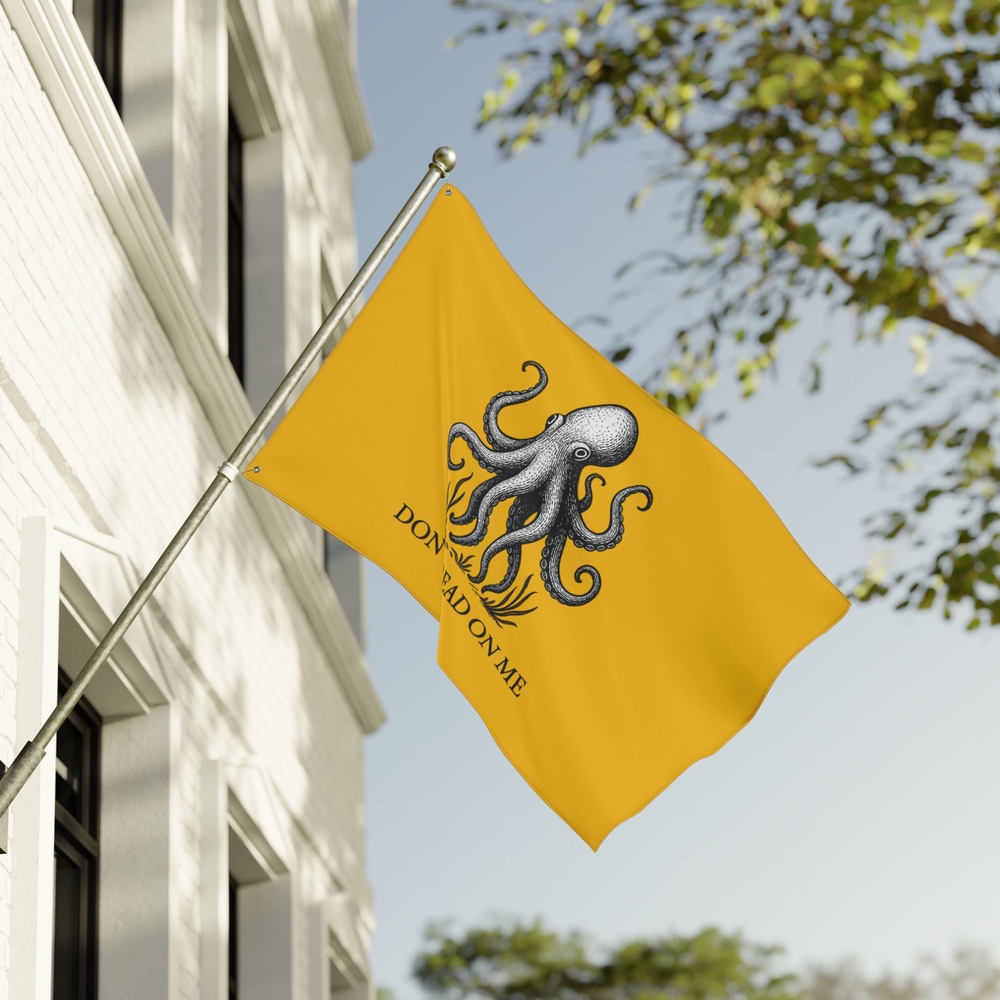 Don't Tread On Me Octopus Flag — Double - Sided Nautical Liberty Banner - Fair Winds Clothing