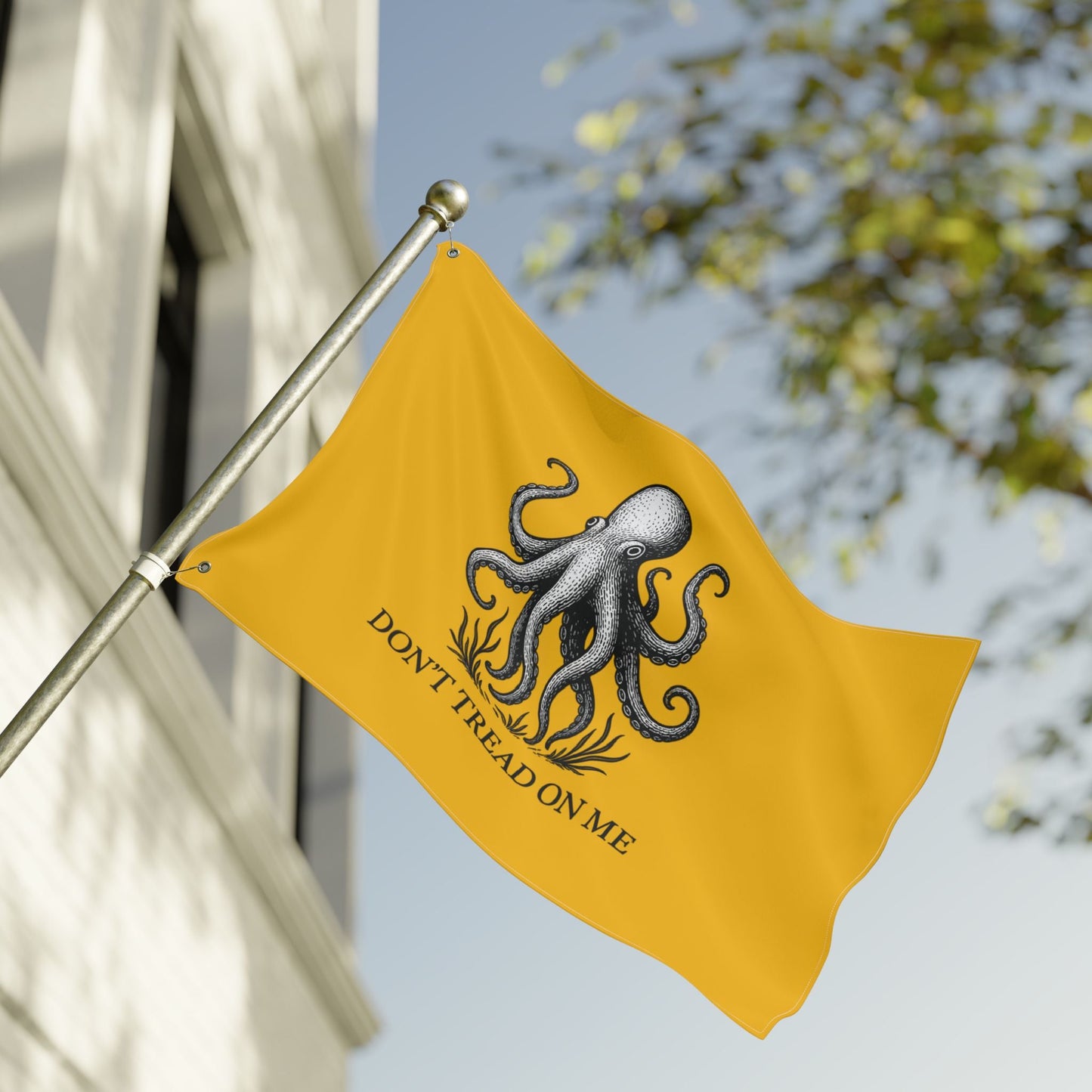 Don't Tread On Me Octopus Flag — Double - Sided Nautical Liberty Banner - Fair Winds Clothing