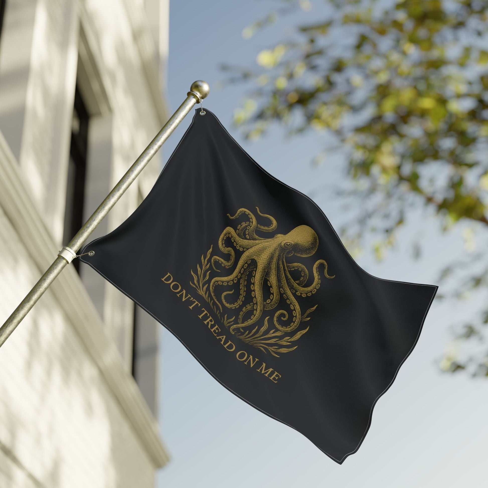 Don't Tread On Me Octopus Flag — Double - Sided Nautical Liberty Banner - Fair Winds Clothing