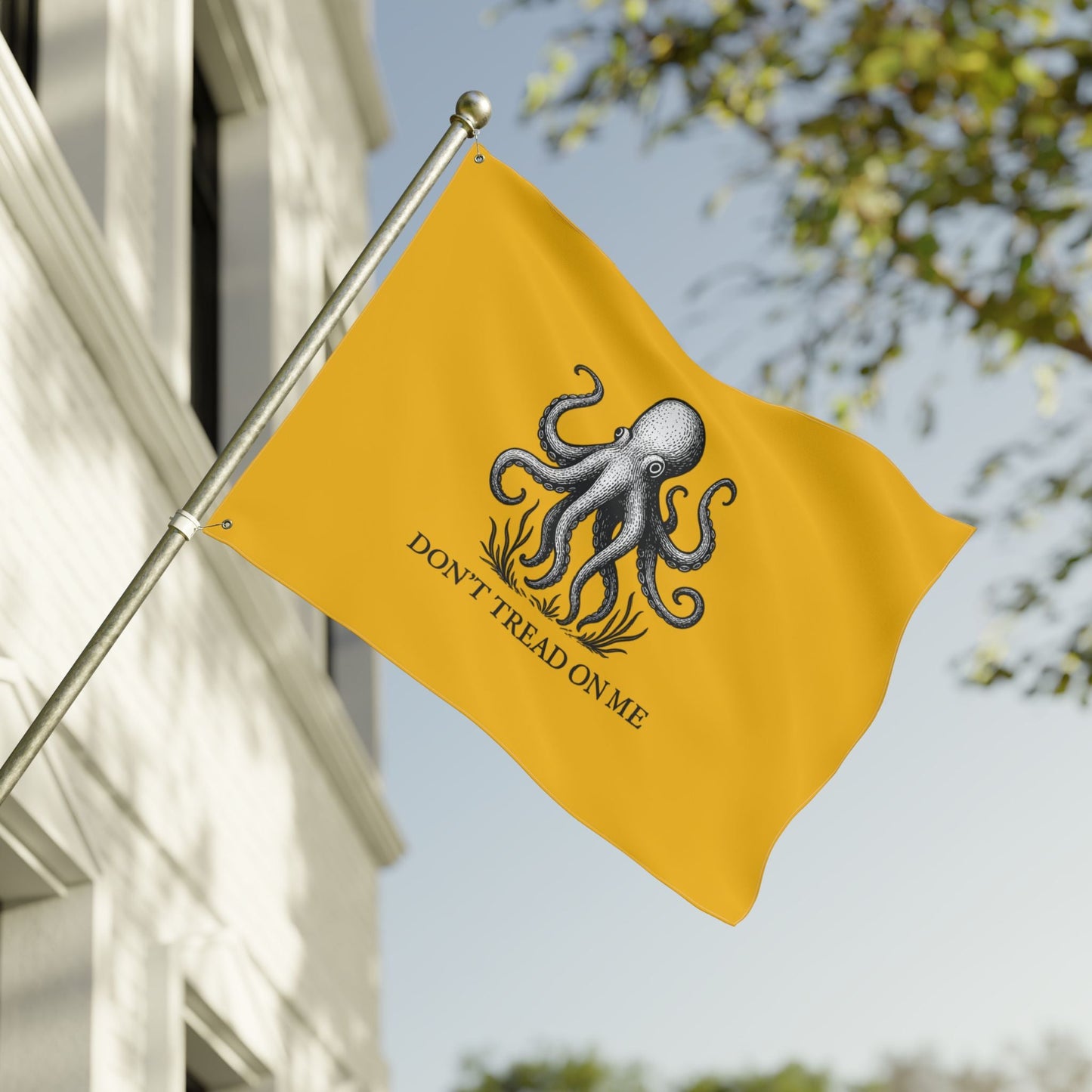 Don't Tread On Me Octopus Flag — Double - Sided Nautical Liberty Banner - Fair Winds Clothing