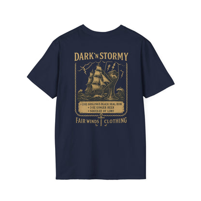 Drinking Unisex T-Shirt - Dark and Stormy Design - Fair Winds Clothing