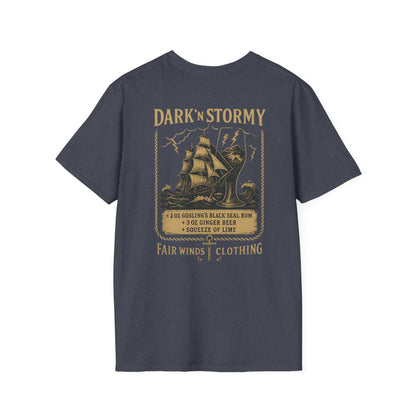 Drinking Unisex T-Shirt - Dark and Stormy Design - Fair Winds Clothing