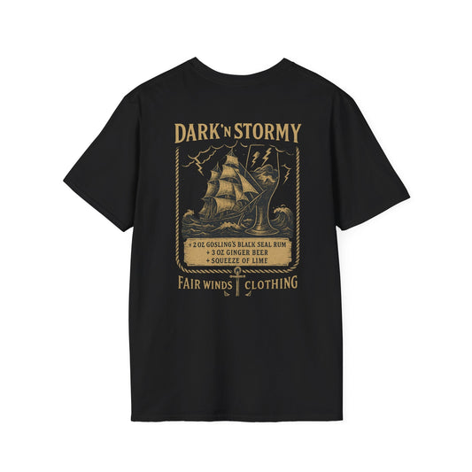 Drinking Unisex T-Shirt - Dark and Stormy Design - Fair Winds Clothing