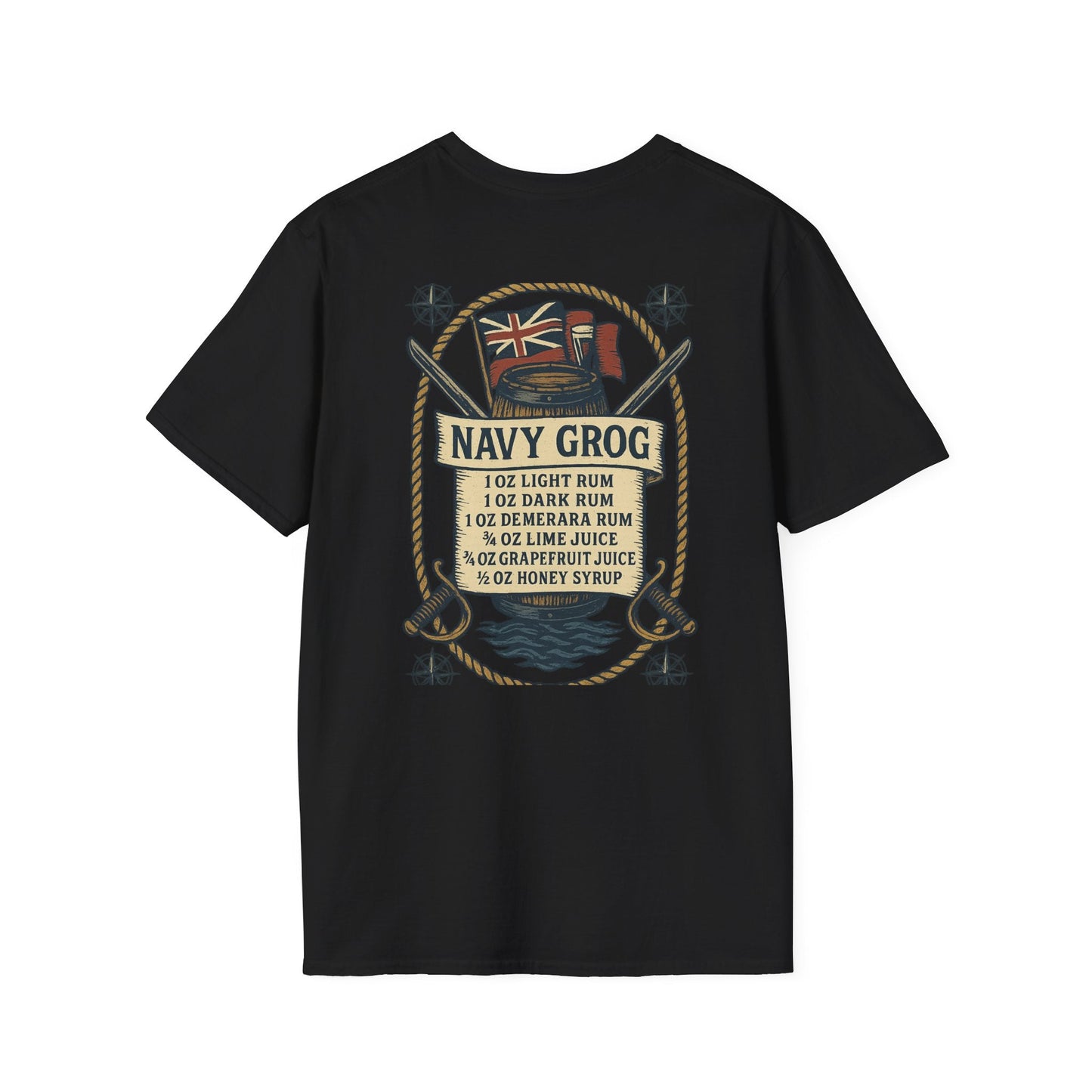 Navy Grog Drink T-Shirt - Fair Winds Clothing