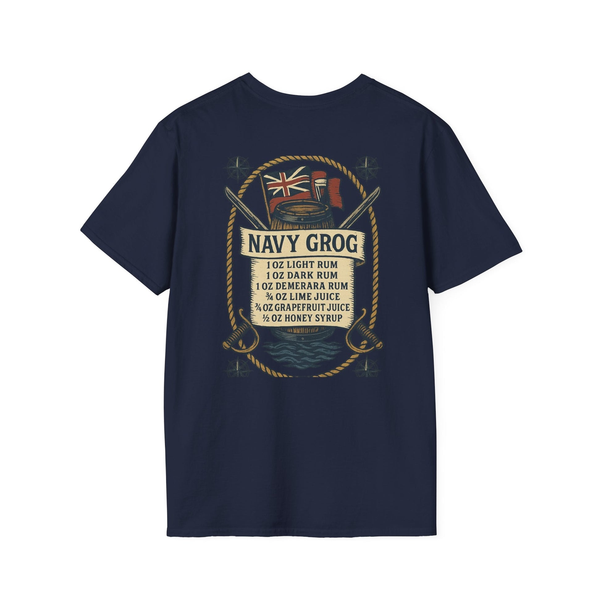 Navy Grog Drink T-Shirt - Fair Winds Clothing
