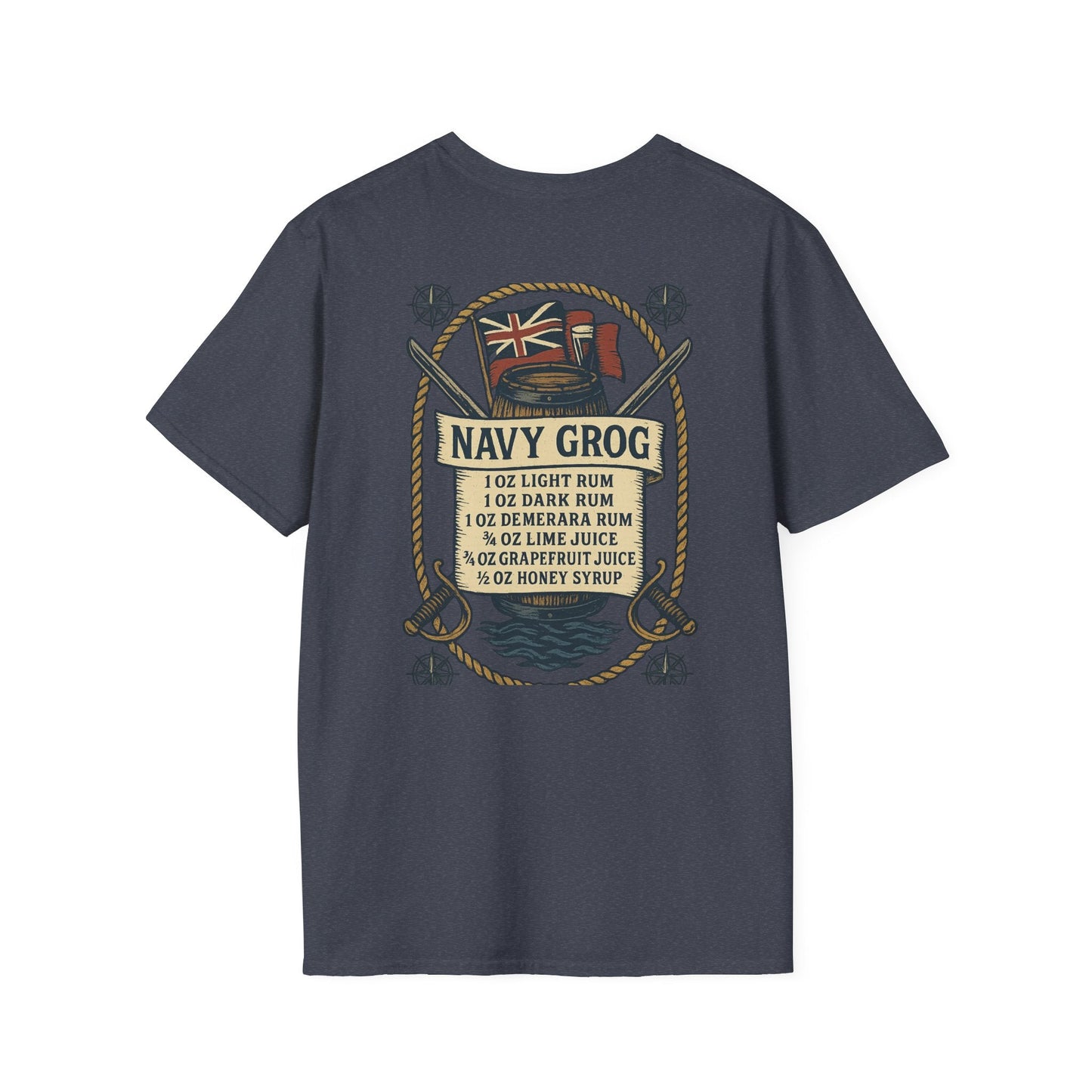 Navy Grog Drink T-Shirt - Fair Winds Clothing