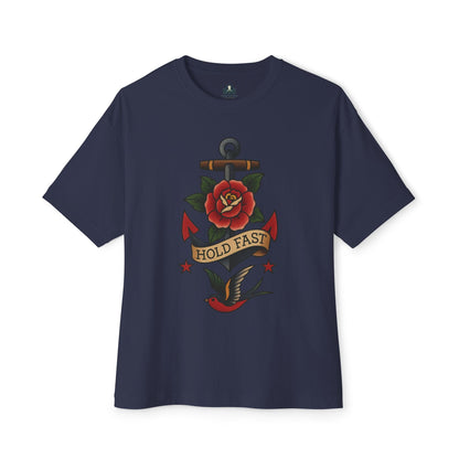 Oversized T-Shirt Sailor Tattoo Rose Design - Fair Winds Clothing