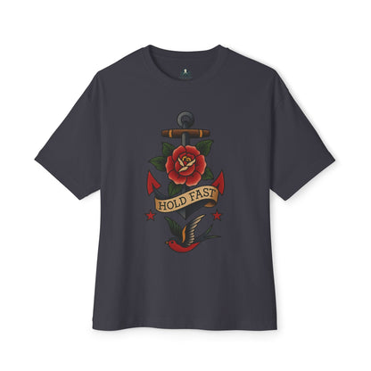 Oversized T-Shirt Sailor Tattoo Rose Design - Fair Winds Clothing