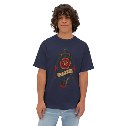 Oversized T-Shirt Sailor Tattoo Rose Design - Fair Winds Clothing
