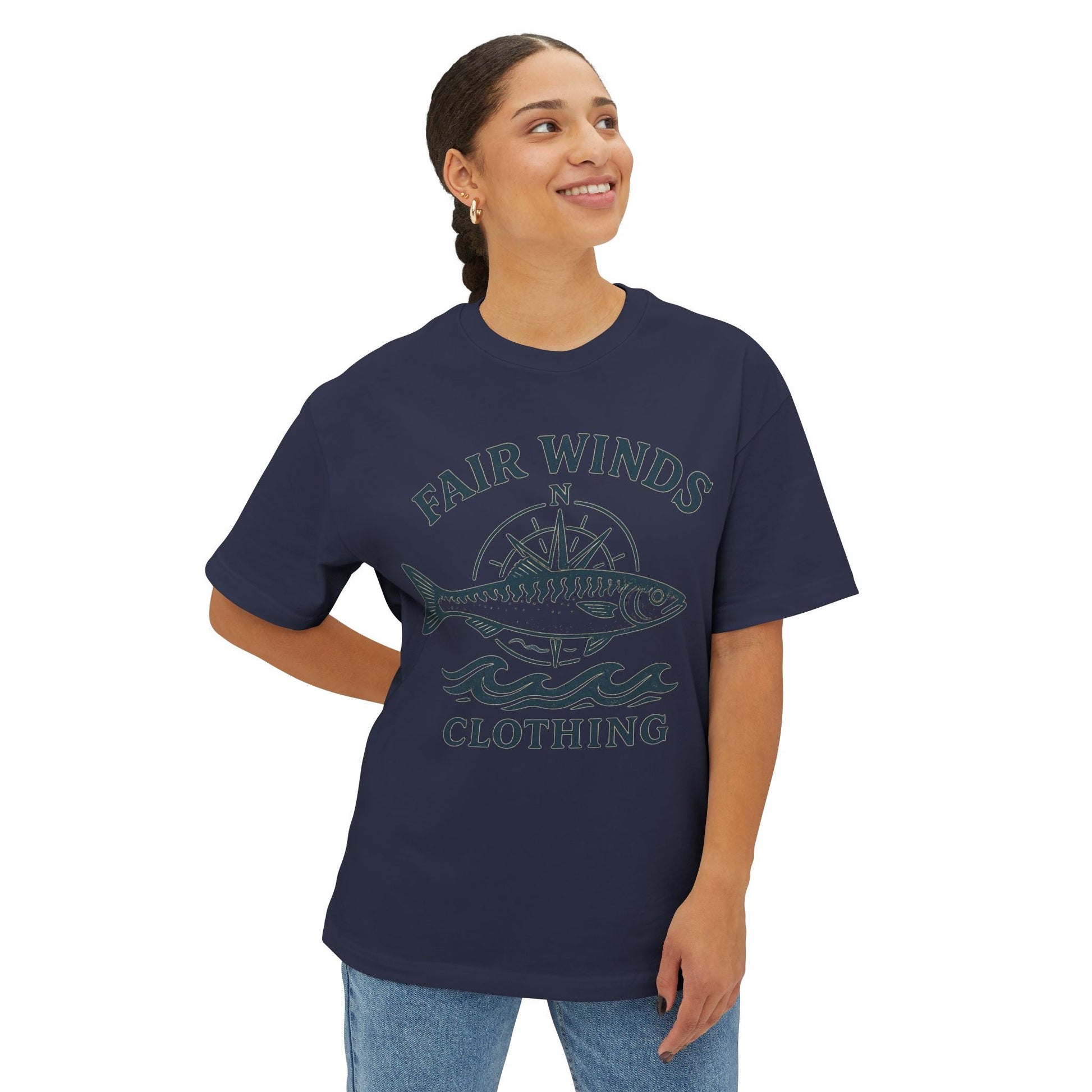 Sardine Oversized Tee for Casual Style Lovers - Fair Winds Clothing