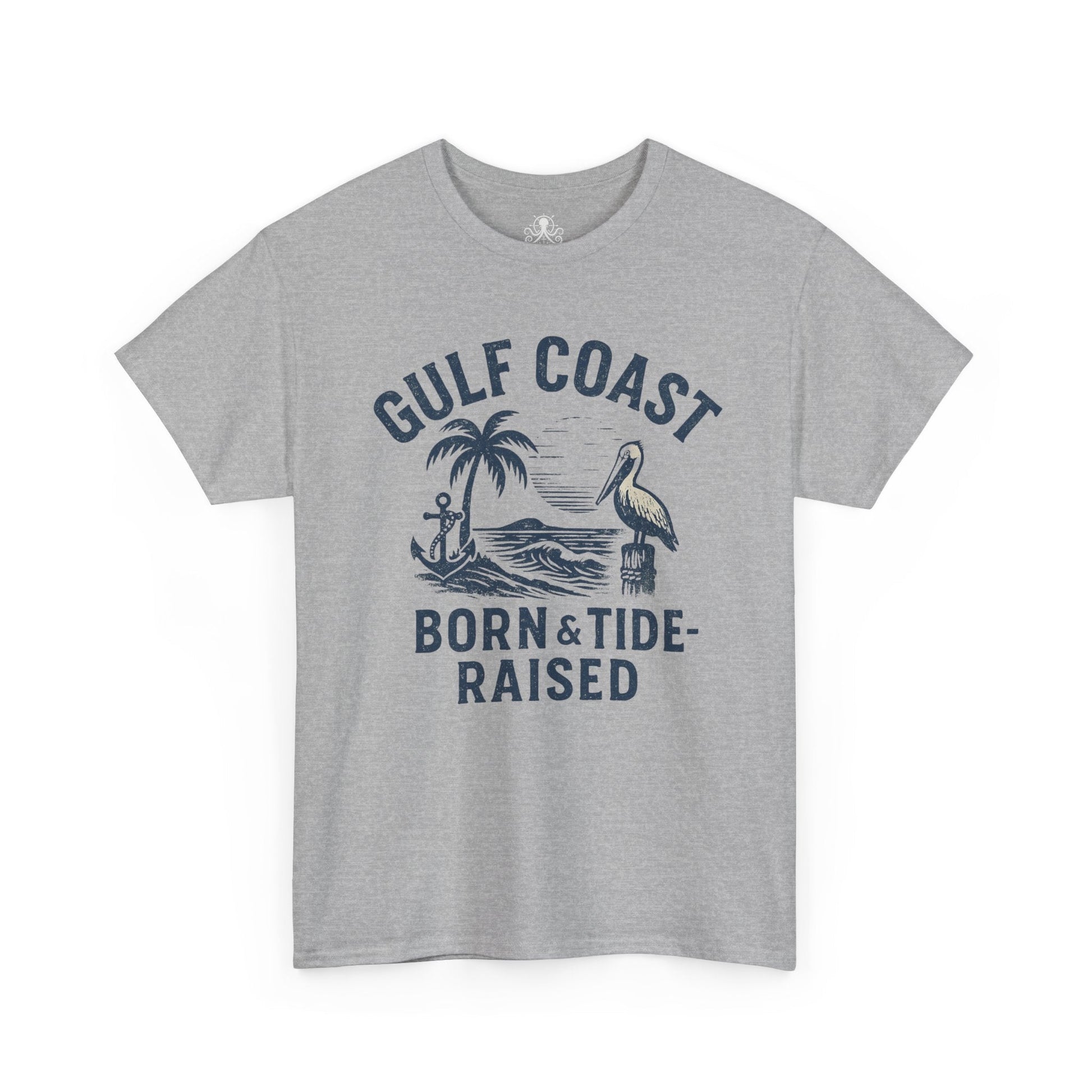 Tee: Gulf Coast Born and Tide Raised Unisex Heavy Cotton - Fair Winds Clothing