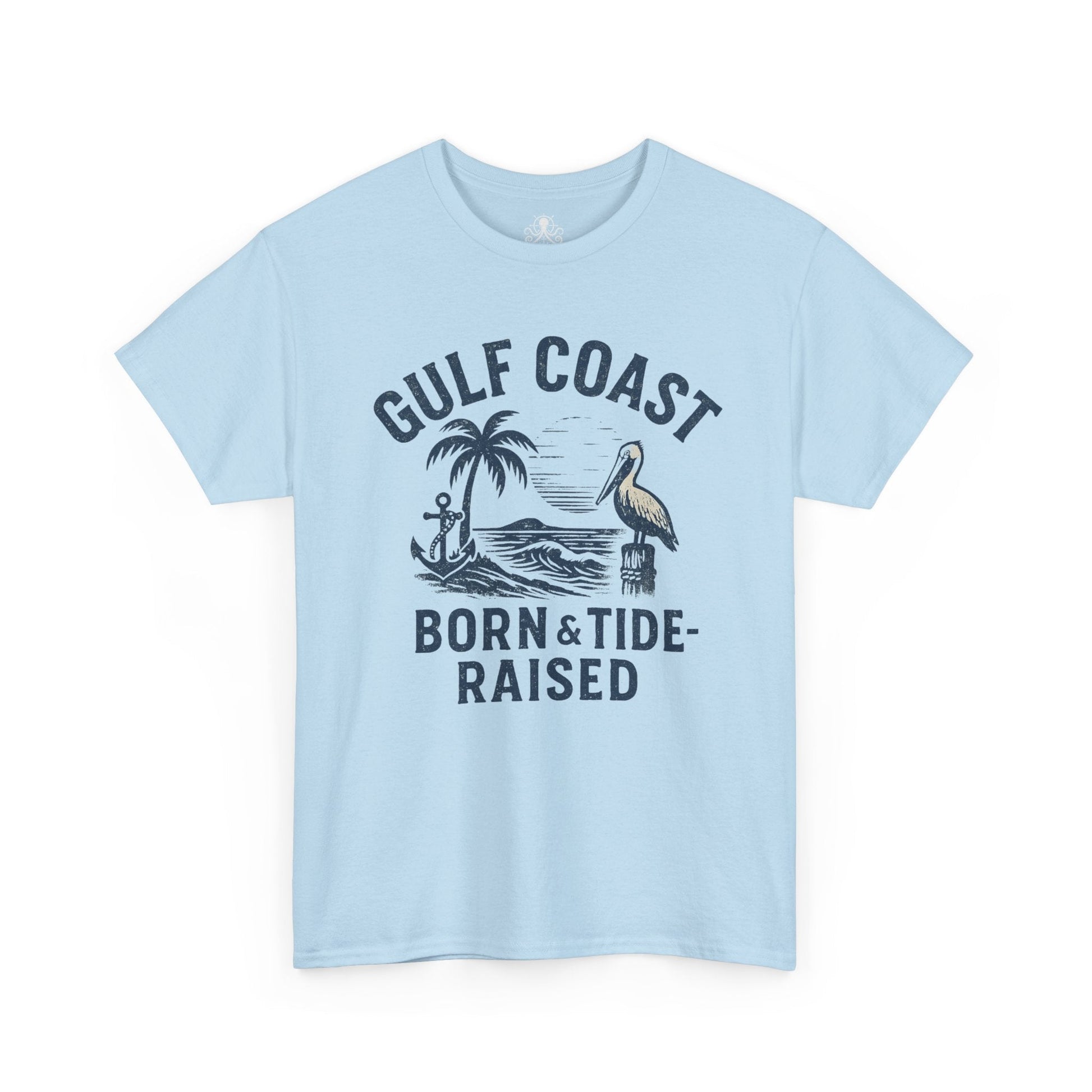 Tee: Gulf Coast Born and Tide Raised Unisex Heavy Cotton - Fair Winds Clothing
