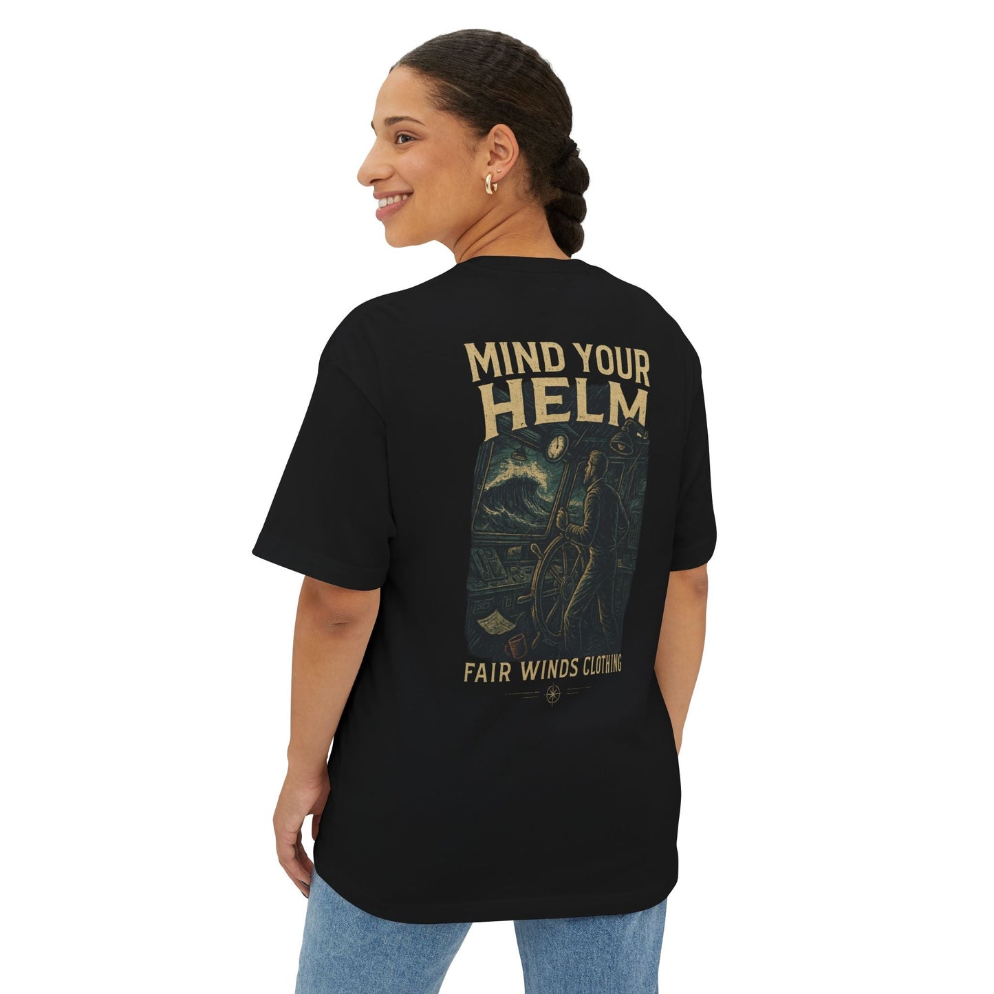 Unisex Tee - Mind Your Helm Nautical Graphic - Fair Winds Clothing
