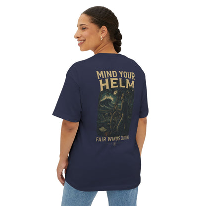 Unisex Tee - Mind Your Helm Nautical Graphic - Fair Winds Clothing