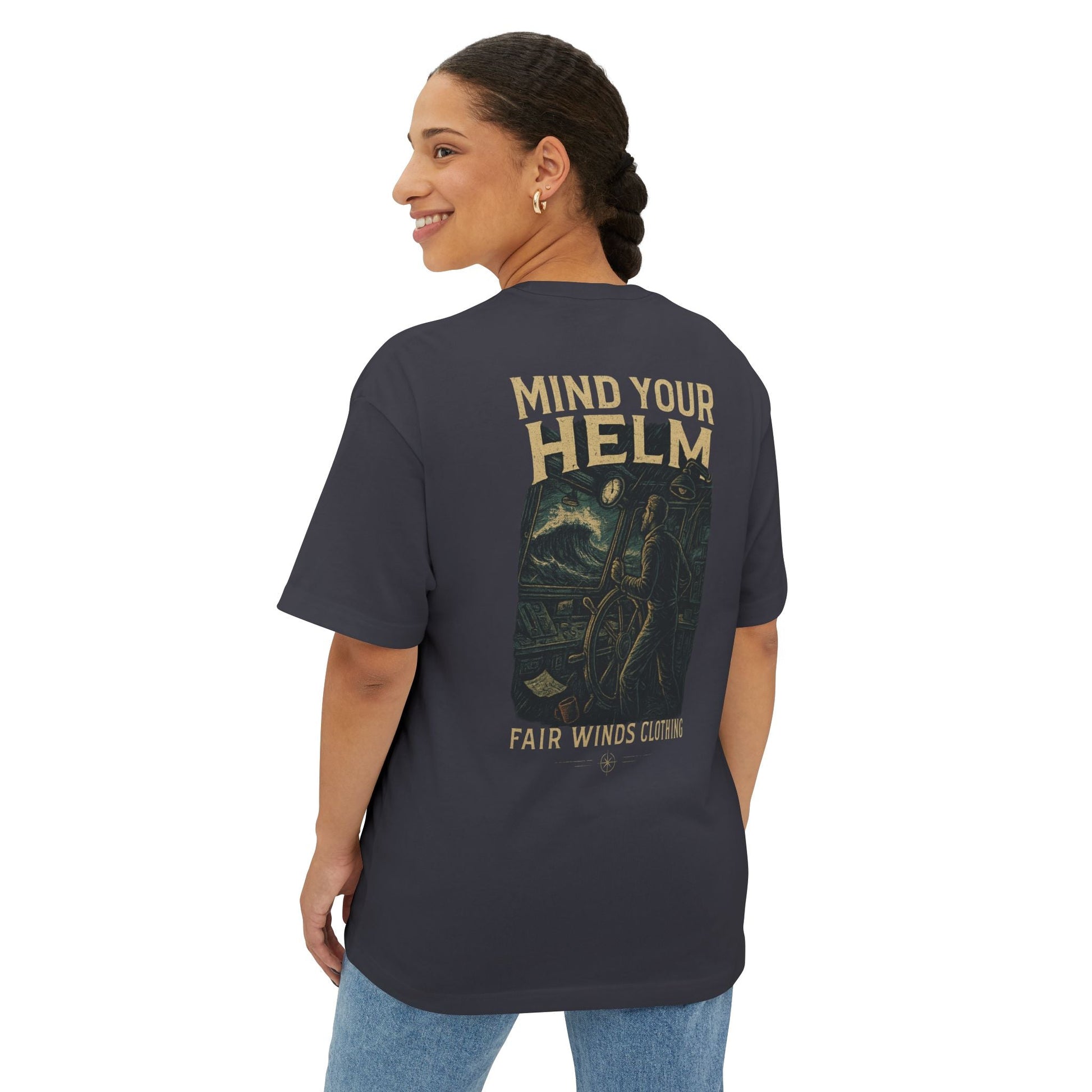 Unisex Tee - Mind Your Helm Nautical Graphic - Fair Winds Clothing