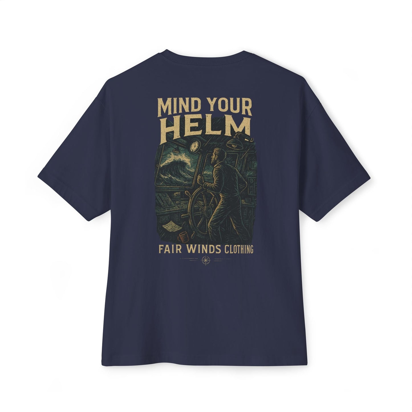 Unisex Tee - Mind Your Helm Nautical Graphic - Fair Winds Clothing